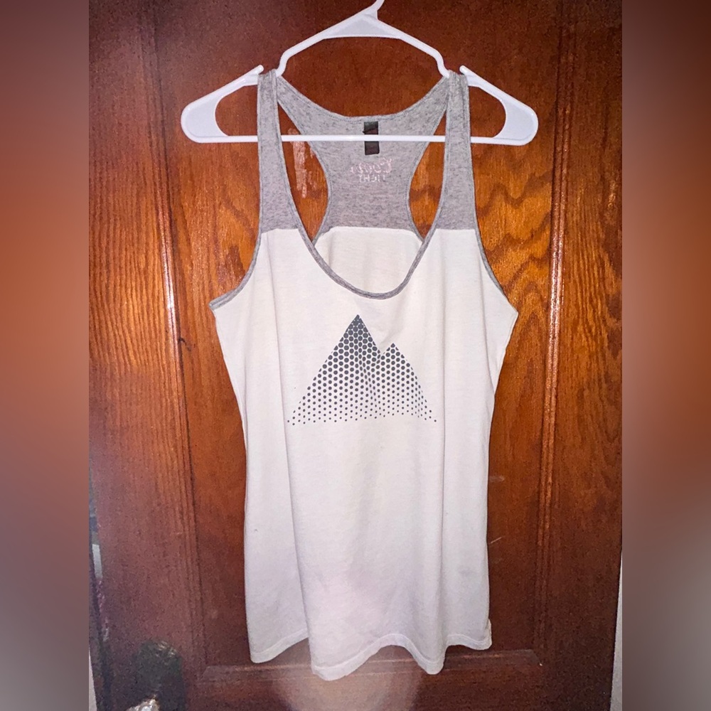 District Gray and White Mountain Tank Top